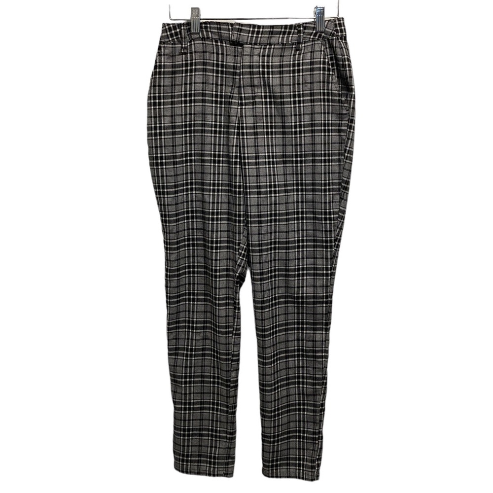 Hot Topic Black and White Plaid Straight Leg Pants